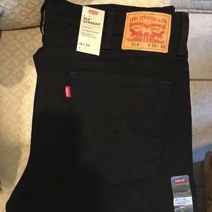 514 Levi’s straight fit stretch jeans, black
